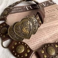 thumbnail image 5 of Women Western Belts Vintage Cow Rivet Leather Belt Y2k Punk Waist Belt Versatile Belt for Jeans Dress Pants, 5 of 7