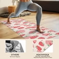 thumbnail image 4 of Strawberry Plants Fruit Light Pink Pattern Hot Yoga Mat Towel Non Slip for Hot Yoga - Quick-Drying Yoga Mat Cover with 4 Corner Pockets with Travel Bag - Hot Yoga Towel Non Slip 70"x26", 4 of 6