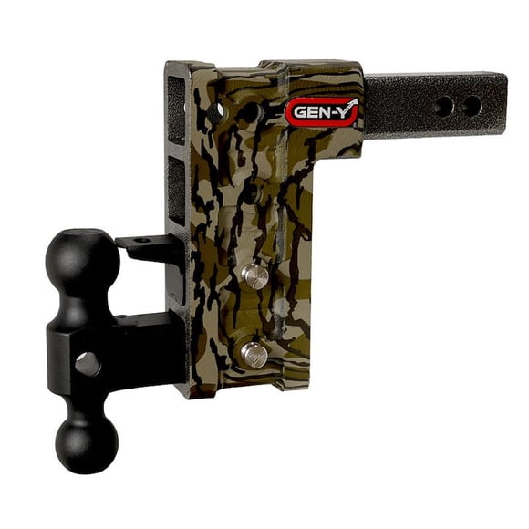 Gen-Y Hitch Trailer Hitch Ball Mount GH-624-MO MEGA-DUTY; Fits 2-1/2 Inch Receiver; 2 Inch Offset Shank; 21000 Gross Trailer Weight; Adjustable; Non-Stowable; 9 Inch Drop/9 Inch Rise