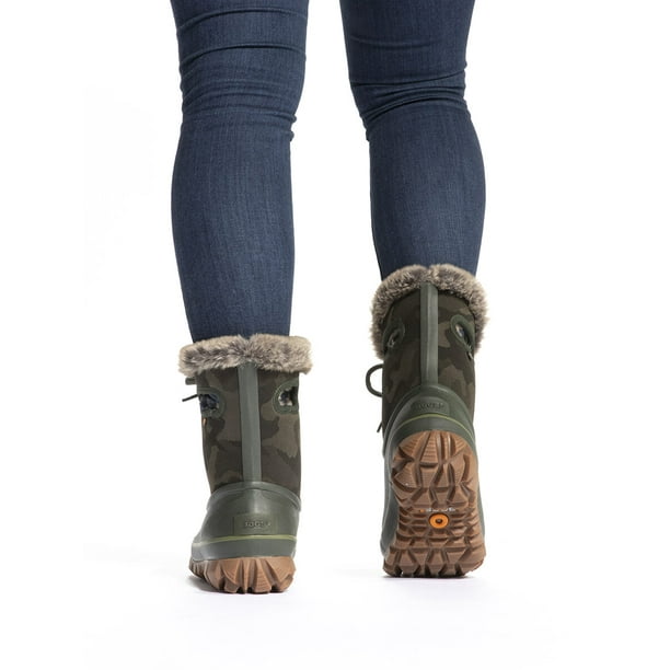 BOGS Women s Arcata Tonal Camo Waterproof Lace Up Snow Boots Dark