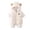 White, variant on AWZXDE Girls Outdoor Play Rompers Bear Ear Hooded Padded Zip Up Winter Jumps Cute Embroidered Warm Outerwear Coffee - 12-18 Months