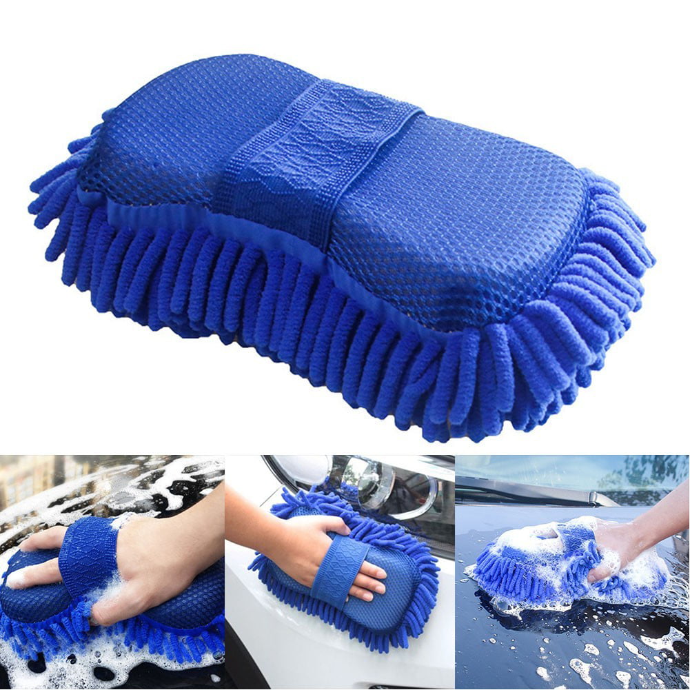 Auto Car Microfiber Cleaner Clean Accessories Sponge Brush Washing Tool K9H1 