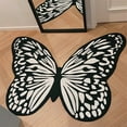 thumbnail image 5 of NWOKYZGH Butterfly Shaped Area Rug, Soft and Fluffy Faux Wool Mat, Thin Doormat Not Bulky, Non Slip Backing Foot Pad, Dry Feet Warmth Carpet for Inside Home Under Table, 5 of 6