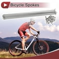 thumbnail image 2 of Unique Bargains 12 Set 14G Bicycle Spokes 14G Bike Wheel Spoke 304 Stainless Steel Silver Tone-237mm, 2 of 7