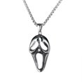 thumbnail image 5 of K-KED Vintage Halloween Gothic Skull Head Mask Pendant Necklace Women Men Delicate Jewelry Gift-#1, 5 of 8