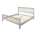 thumbnail image 6 of Set of 5 Bedroom Furniture Set, King Size Platform Bed Frame with 2 Nightstands, 1 Chest and 1 Dresser, Solid Wood Storage Bed Frame with Slats Support for Kids Adults, Mattress not Included, Gray, 6 of 7