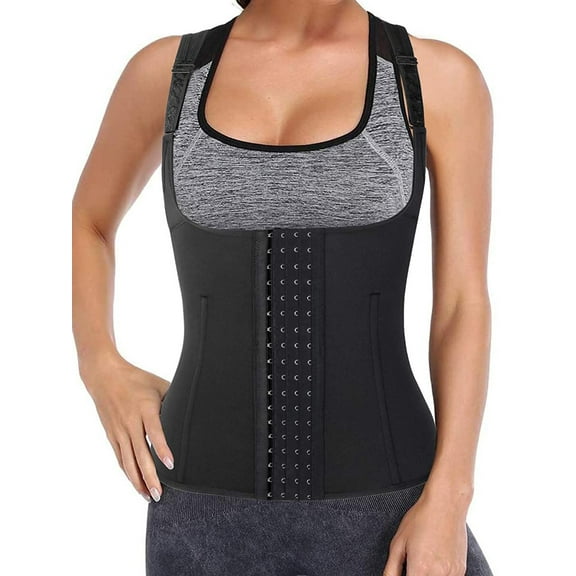 MISS MOLY Women Waist Trainer Corset Vest Body Shaper Sauna Sweat Waist Trimmer Tank Top
