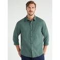 thumbnail image 5 of Free Assembly Men's Herringbone Shirt with Long Sleeves, Sizes XS-3XL, 5 of 7
