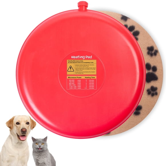 GELBESTY - Almohadilla térmica para microondas para mascotas con almohadilla térmica para perros y gatos, almohadilla térmica para microondas con funda de forro polar, almohadilla térmica interior de