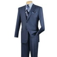 thumbnail image 2 of VINCI Men's Blue Textured 2-Button Classic-Fit Business Suit - NEW - 54R (Big & Tall), 2 of 2