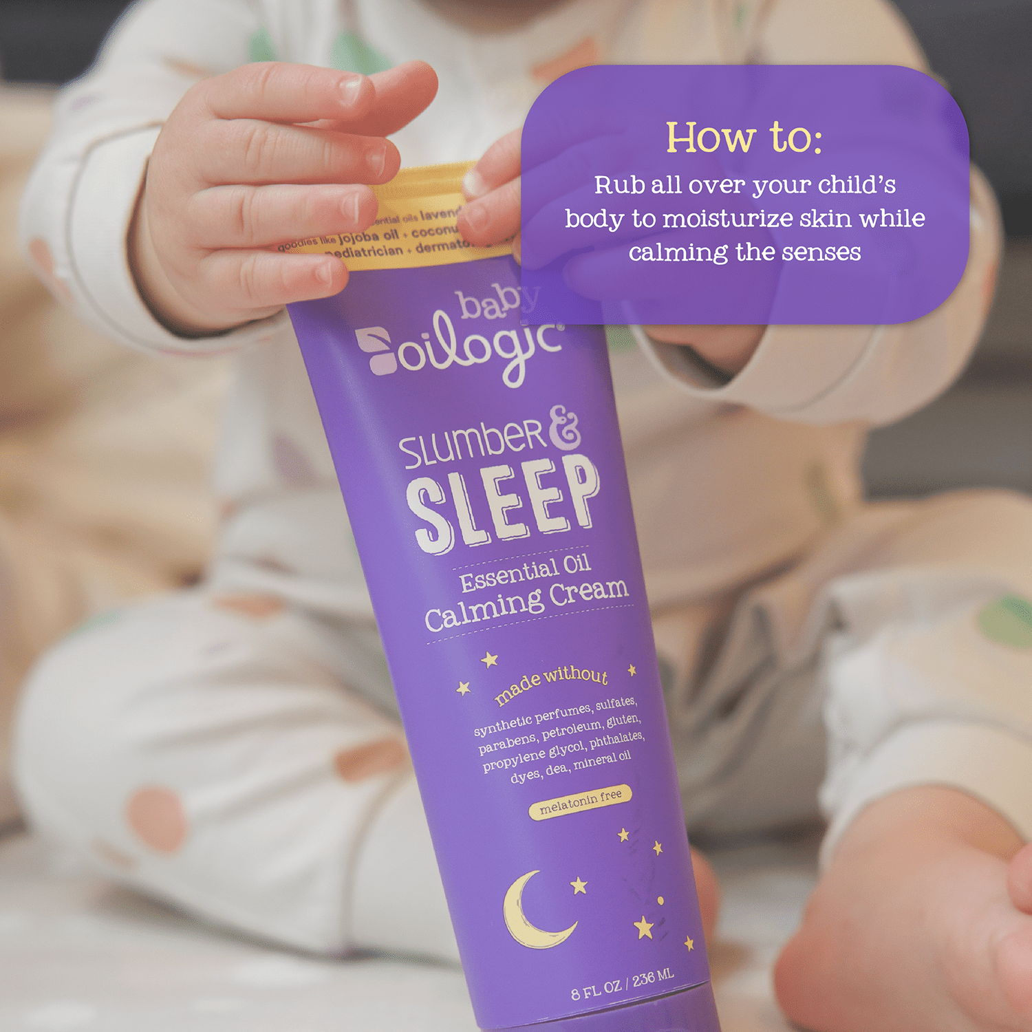 Oilogic Slumber & Sleep Calming Cream with Lavender & Chamomile, 8 fl oz