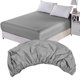 thumbnail image 5 of Sábana bajera ajustable suave y cómoda, funda protectora de colchón para uso doméstico, cama de Hotel, 90x190x25cm, color gris claro, 5 of 8