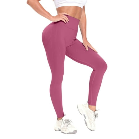 

dmqupv Yoga Scrub Pants Women plus Quick Lifting Drying Pants Running Training Pants Crazy Yoga Pants with Pockets for Women Hot Pink Large