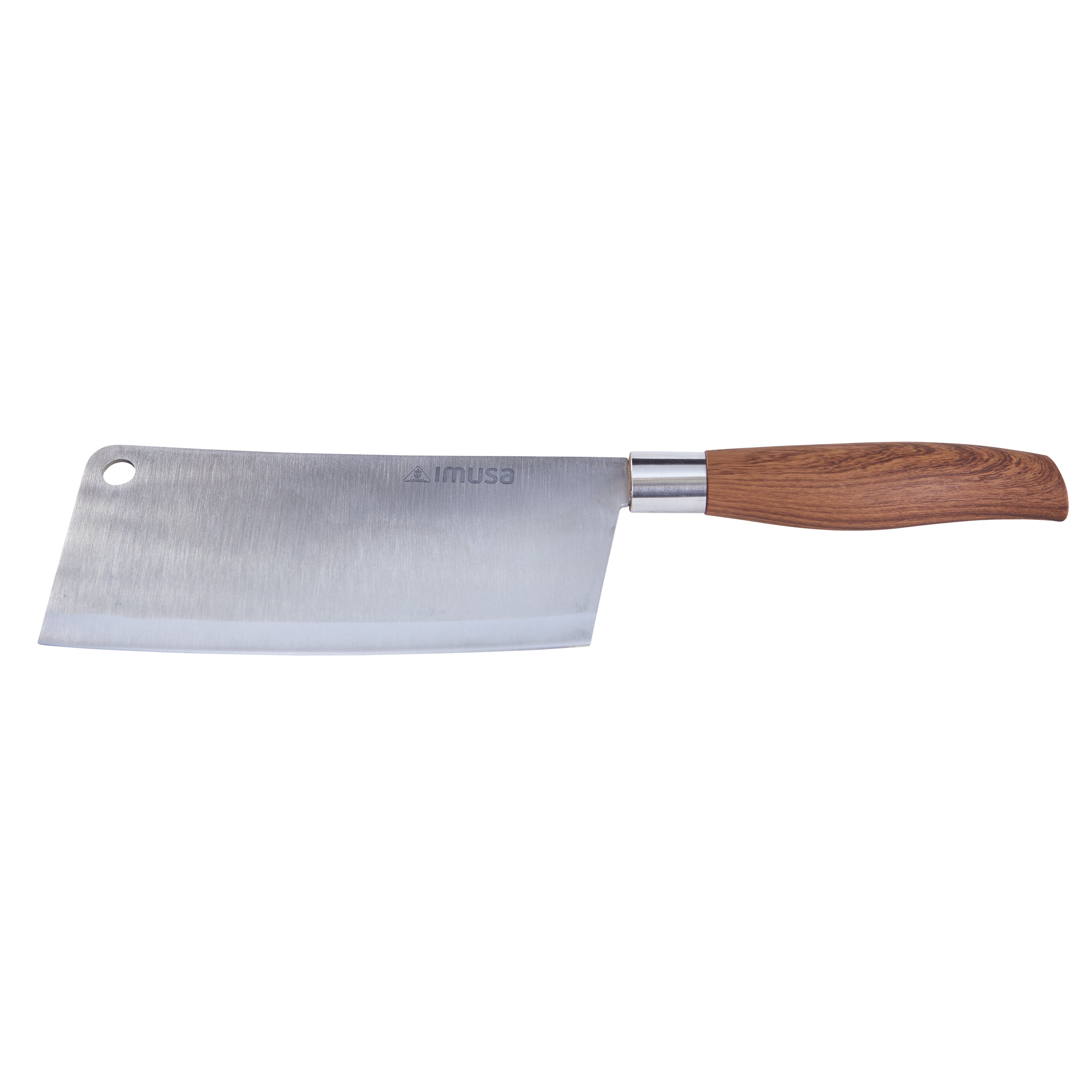 Imusa 5.5 inch Stainless Steel Kitchen Cleaver with Woodlook Handle