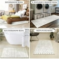 thumbnail image 6 of Kitchen Rugs and Mats Non Skid Washable Set of 2,Boho Moroccan Modern Farmhouse Faded Bohemian Runner Rug with Rubber Backing for Kitchen Decor and Accessories (Off-White 17"x47"+17"x30"), 6 of 6