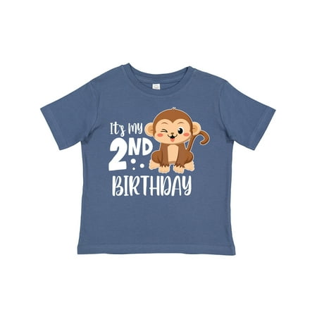 

Inktastic Monkey Its My 2nd Birthday Gift Toddler Boy or Toddler Girl T-Shirt