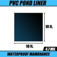 thumbnail image 2 of 10x10 ft PVC Pond Liner with 4.7 Mil Thickness Waterfall Fish Pond Liner, Black, 2 of 10