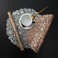 thumbnail image 1 of Fiudx Manteles Individuales de Cuero Aislante, Elegante Acabado Metálico, Decoración Antideslizante para El Comedor, Superficie Fácil de Limpiar, Esencial para La Cocina, Ideal para Comer En Casa, Ta, 1 of 6