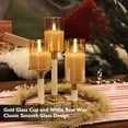 thumbnail image 2 of Juego de velas LED sin llama Rhytsing Gold Glass con mando a distancia, 3 unidades, 2 of 8