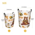 thumbnail image 4 of Uemuo Cute Bee Honey Jar Hive Bear Pattern Circular Laundry Hamper Basket with handles,Collapsible laundry basket,Large capacity laundry hamper,Laundry Organizer-, 4 of 8