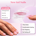 thumbnail image 2 of Short Square Press on Nails,KXAMELIE Glossy Orange Glue on Nails Press on,Made by Gel with Colorful Swirls, 2 of 6