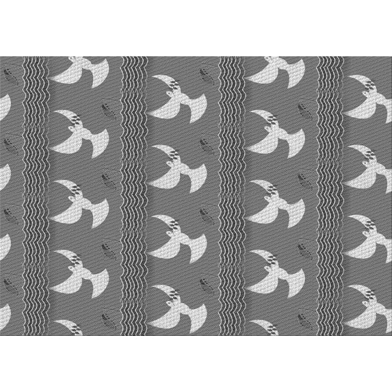 Ahgly Company Machine Washable Indoor Rectangle Transitional Grey Gray Area Rugs, 8' x 12'