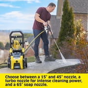 Kärcher Pressure Washer K2300PS, CETA Certified, 4 Spray Nozzles, Detergent Tank, Hose Reel, For Cars, Driveways, Siding, Patios, 1.2 GPM