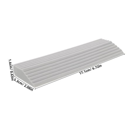 ibasenice Portable Grey Rubber Handicap Ramp for Wheelchairs, Easy to Clean, Home Use Ramp, 1 Piece for Daily Accessibility