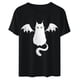 thumbnail image 4 of Camiseta de manga corta con estampado de animales y cuello redondo suelto a la moda de verano para mujer Pompotops hfajkhk134333, 4 of 7