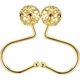 thumbnail image 4 of Set Of 12 Decorative Brass Shower Curtain Hooks, Rust Proof Shiny Metal Rings For Bathroom Curtains, 4 of 4