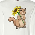thumbnail image 4 of Inktastic Cute Chipmunk with Sunflower Long Sleeve T-Shirt, 4 of 5