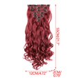 thumbnail image 3 of 22 Inch Clip In Extensions Real Human Hair,Seamless Clip In Hair Extensions Human Hair,Red, 3 of 4