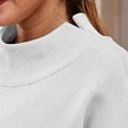 thumbnail image 5 of Xaqiouau Womens Oversized Sweatshirts Mock Neck Pullover Long Sleeve Tops Fall Winter Soft Cozy Crewneck Sweatshirt Top with Pockets, 5 of 8