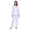 thumbnail image 2 of Casual Nights Women's Flannel Long Sleeve Button Down Pajama Set, 2 of 6