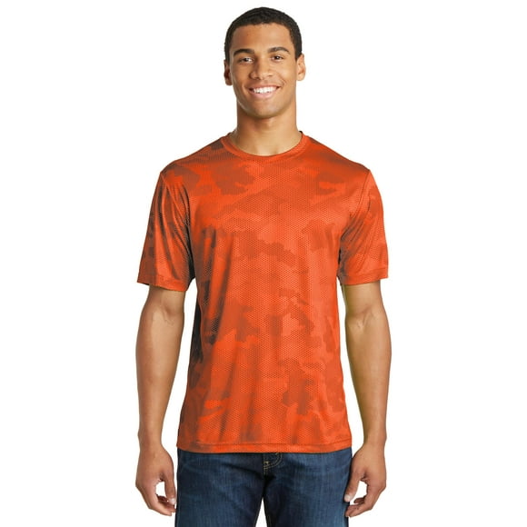 Sport-Tek &174; T-Shirt Camouflage. St370 M Néon Orange