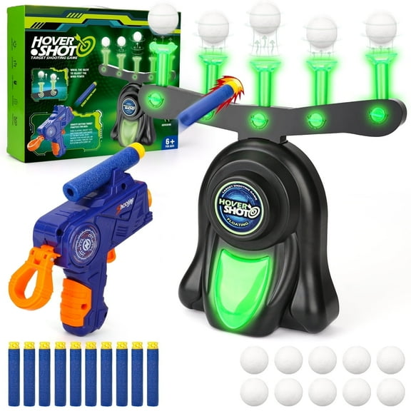 Huge Wave Shooting Games Toys for Boys 5-11 Years Olds , Hover Floating Shooting Target Foam Dart, with 12 Soft Balls, Indoor & Outdoor Christmas Birthday Gifts for Kids