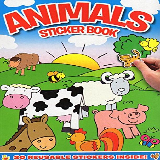 animals sticker coloring book with 20 stickers walmart com