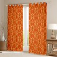 thumbnail image 2 of Feelyou Orange Dragonfly Black Out Curtains, Rustic Damask Curtains Pack of 2 (42x63 Each), 2 of 6