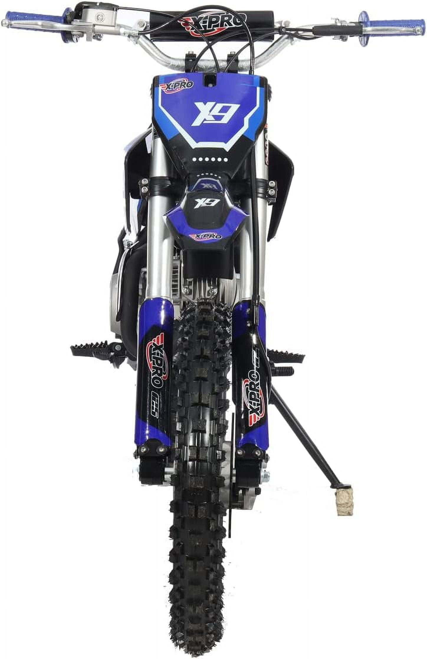 X-Pro Brand New X9 125cc Pit Dirt Bike with 4-Speed Manual Transmission Kick Start 17"/14" Tires