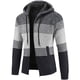 thumbnail image 1 of Sudadera con capucha para hombre, jersey de punto, tipo cárdigan, 1 of 5