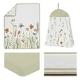 thumbnail image 4 of Sweet Jojo Designs Watercolor Floral Garden Green Blue and Orange 4 Piece Crib Bedding Set, 4 of 6