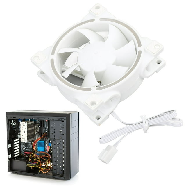 80mm PWM PC Fan, 80x80x25mm Slim Quiet Computer Case Fan, 800-2500RPM Speed Cooler Fan Support Intelligent Temperature Control