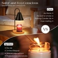 thumbnail image 3 of Candle Warmer Lamp - Dimmable Candle Lamp Electric with 2 Bulbs, Scented Wax Melter Warming Lamps No Smoke, Compatible with Various Candle Jars, Home Decor Gifts, Walnut Vintage Bedside Lamp, 3 of 7