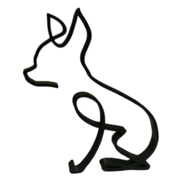 Escultura artística, estatua, diseño simple, abstracta, perro, figura geométrica, decoración animal. El 142x114cm