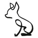 thumbnail image 1 of Escultura artística, estatua, diseño simple, abstracta, perro, figura geométrica, decoración animal. El 142x114cm, 1 of 7