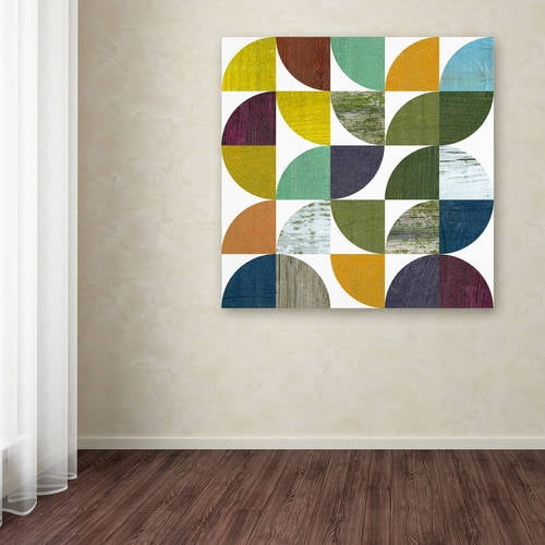 Trademark Fine Art "Rustic Rounds 1.0" Canvas Art by Michelle Calkins
