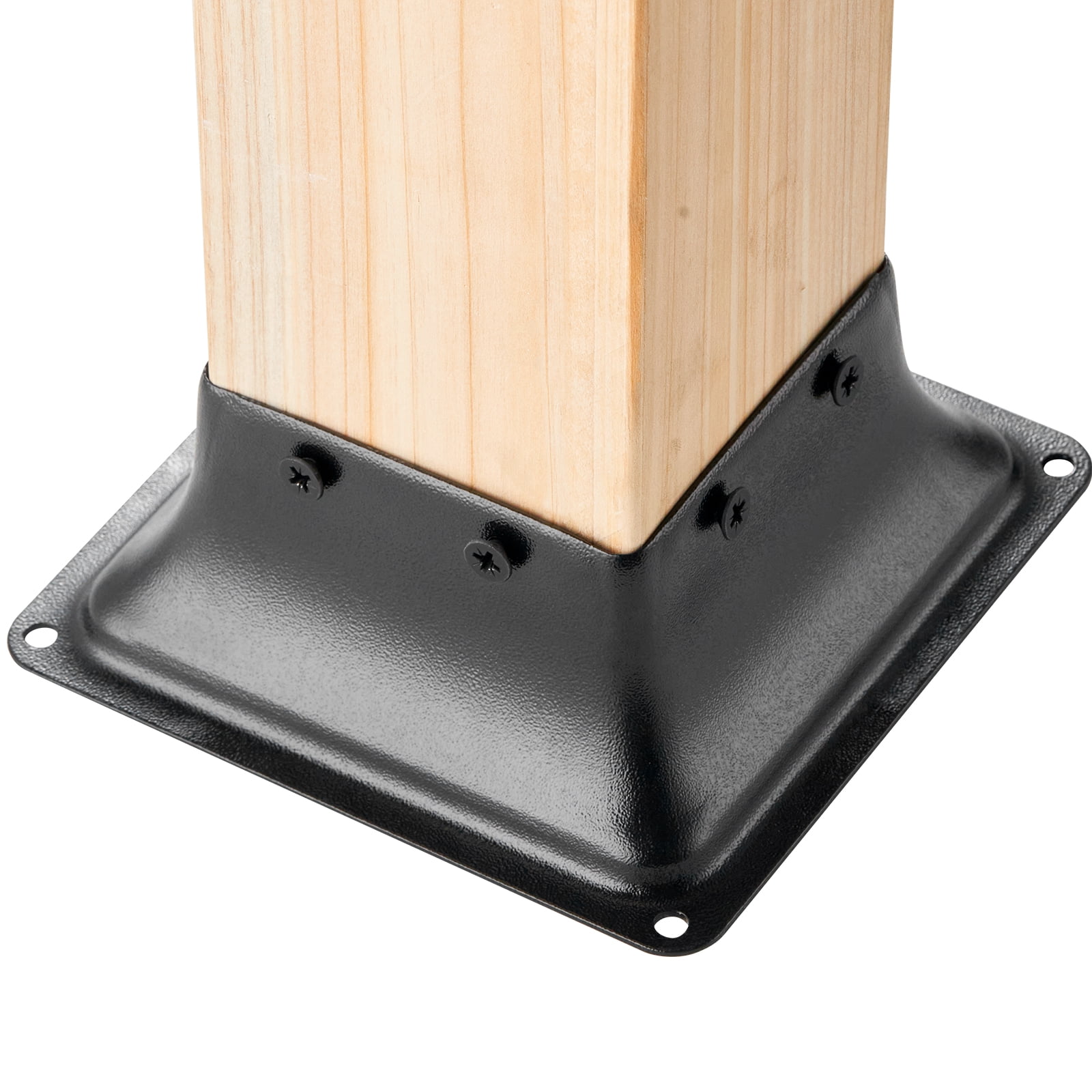 SKYSHALO 4Pcs 4x4 Post Base Brackets Heavy Duty for Standard Wood Post Anchor