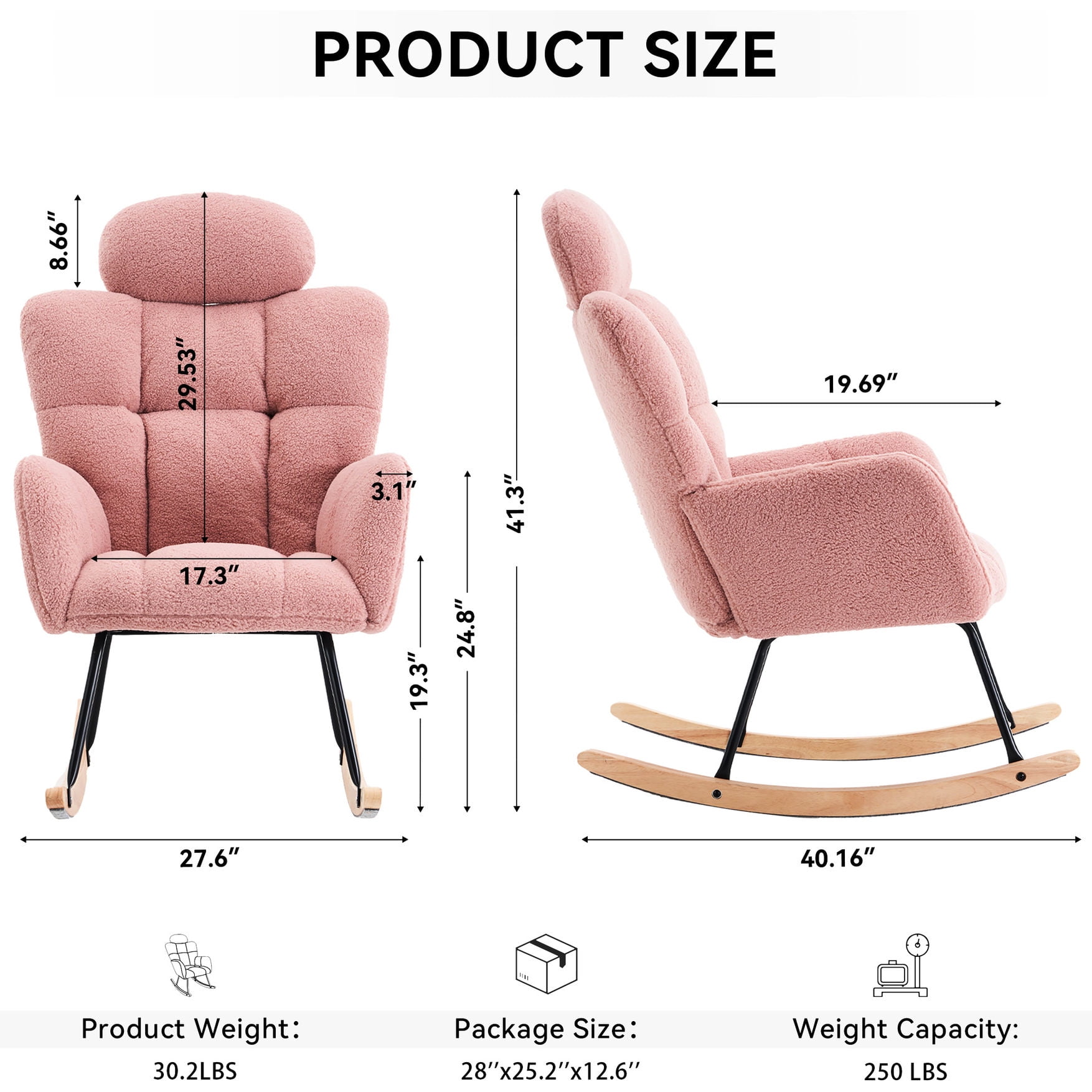 Pink Teddy - Tufted Back Style - Indoor Use - Comfortable Pillows