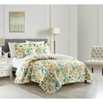 thumbnail image 2 of Chic Home Sharel 7-Piece Reversible Floral Quilt Set, Queen, Multi-Colored, 2 of 2