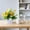 72#Yellow, variant on Indoor Artificial Floral Potted Plant, Fence Shaped Pot Design, Maintenance-Free for Home Decor, Desktop Ornament, Office Display, Windowsill Decor and Indoor Space Decoration